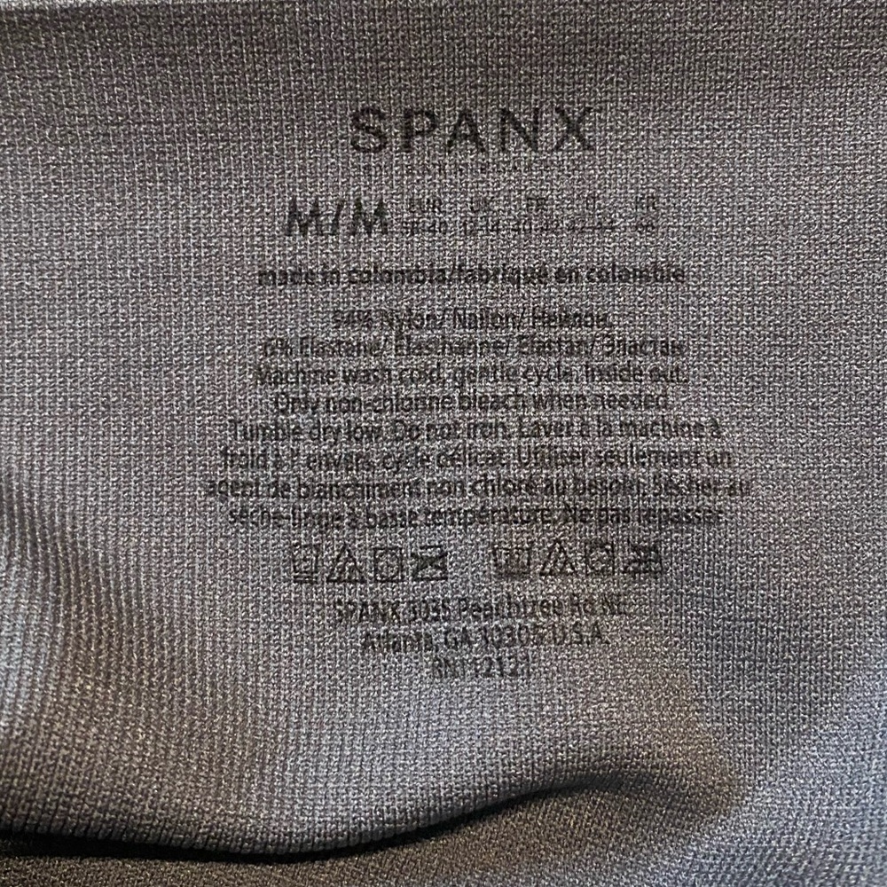 SPANX Look at Me Now Cropped Seamless Leggings Sage Camo MD - Picture 5 of 7